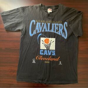 Vintage 90's Cleveland Cavaliers Swoosh Logo Nutmeg Size XL USA Made